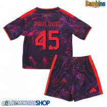 Maglie da calcio Bayern Munich Aleksandar Pavlovic #45 Terza Maglia Bambino 2026-27 Manica Corta + Pantaloni corti)